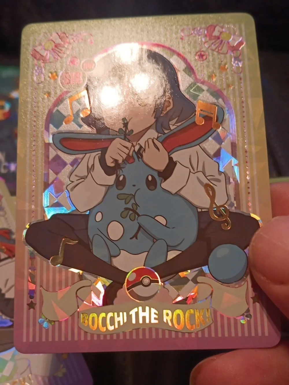 Pokemon Holographic Blue & Purple Bocchi the Rock! Trading Card